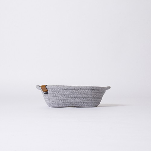 ロープバスケット  Sサイズ 小物収納 メガネ置き 玄関 アイボリー おしゃれ ナチュラル インテリア雑貨 コットンロープ 本革 モック ロープストレージ |  | 02