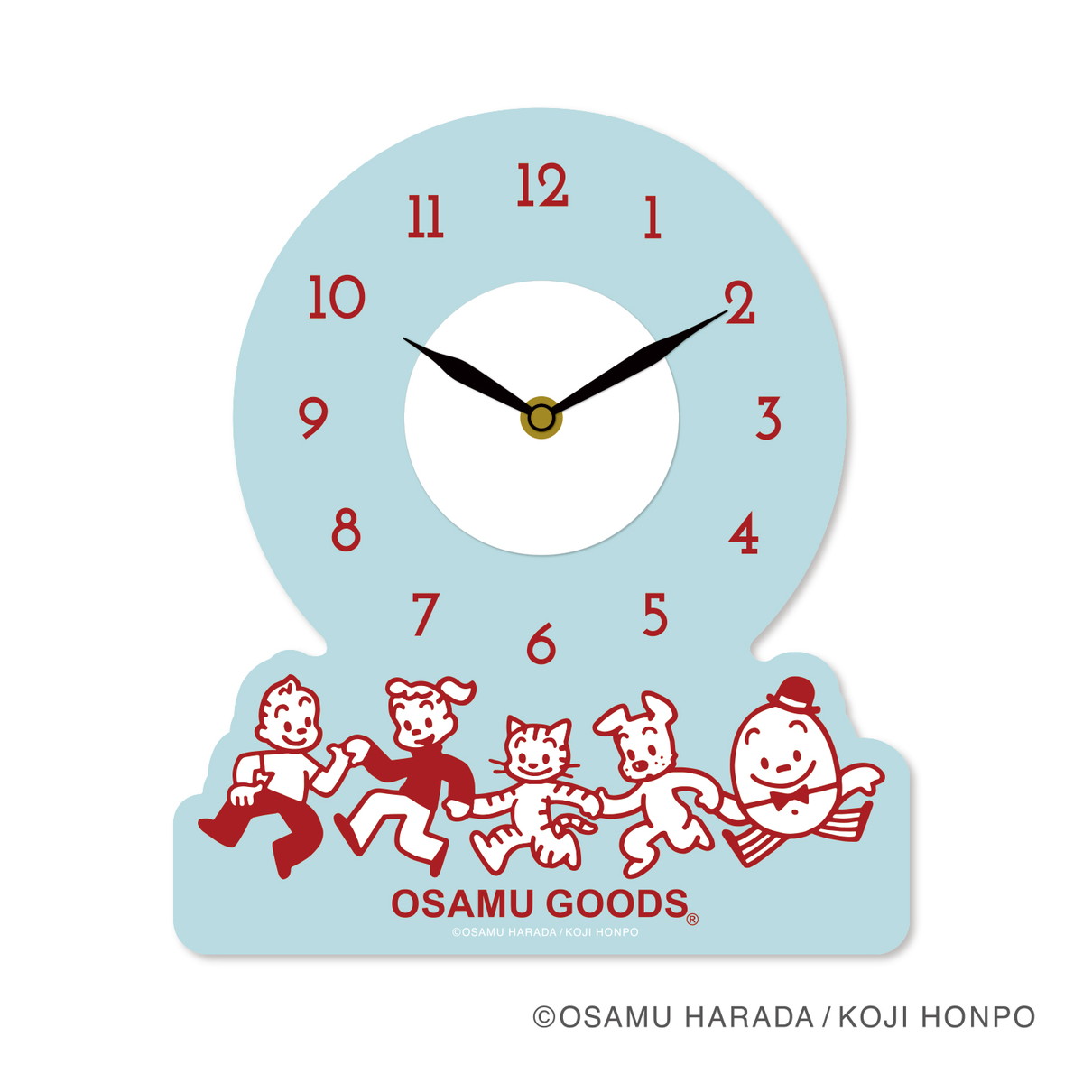 オサムグッズ ウォールクロックステッカー OSAMU GOODS ピンク ミント