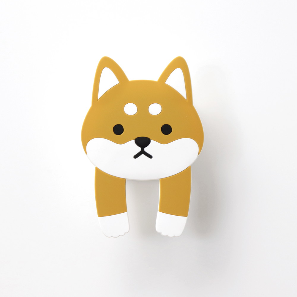 フック スティッキーフック ポケット 吸着式 はちわれ みけねこ しばいぬ トイプードル うさぎ はりねずみ ふくろう パンダ グッズ 浴室 洗面所 玄関  壁面収納 |  | 03
