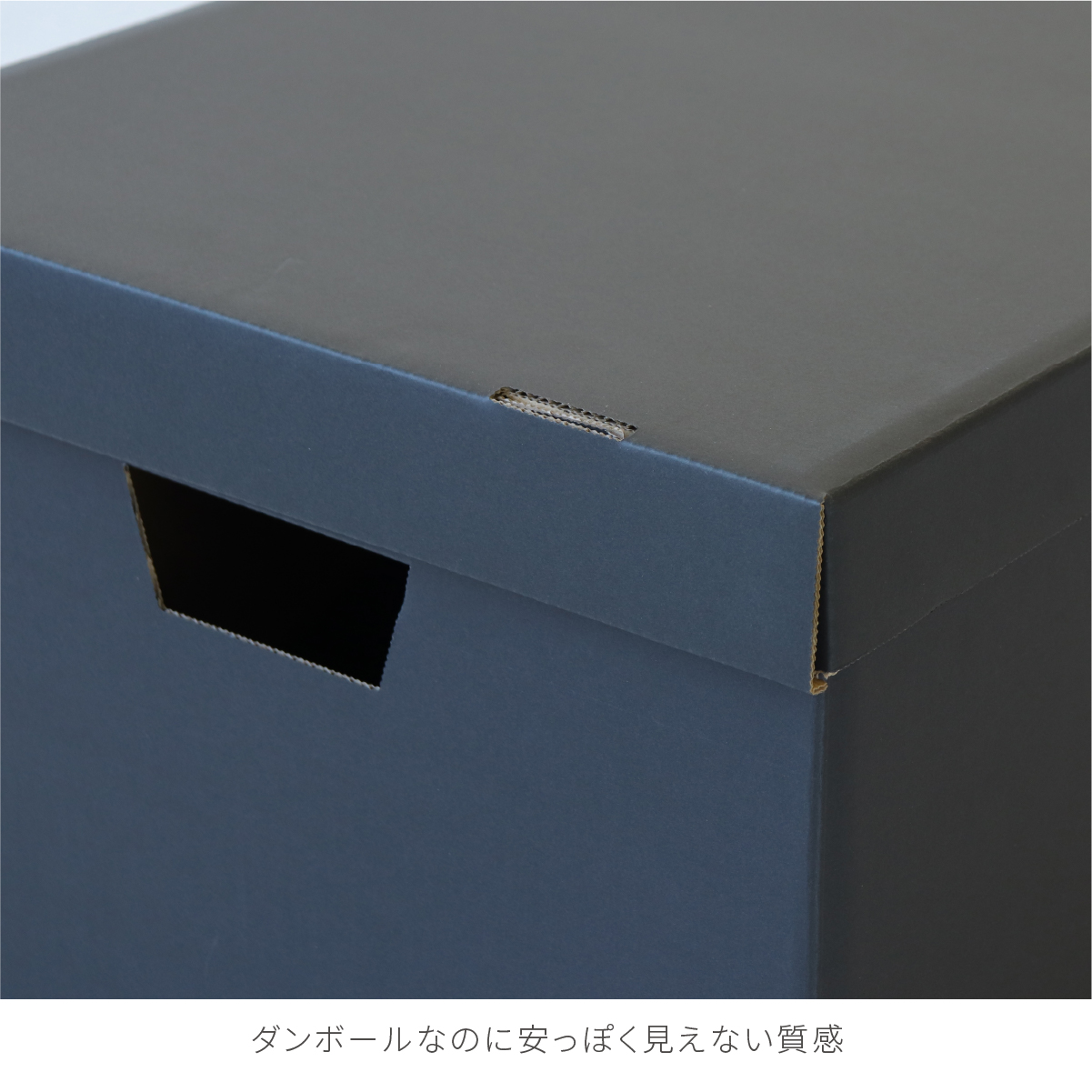 A4ファイルが入るフタ付き収納ボックス ポイント2-2