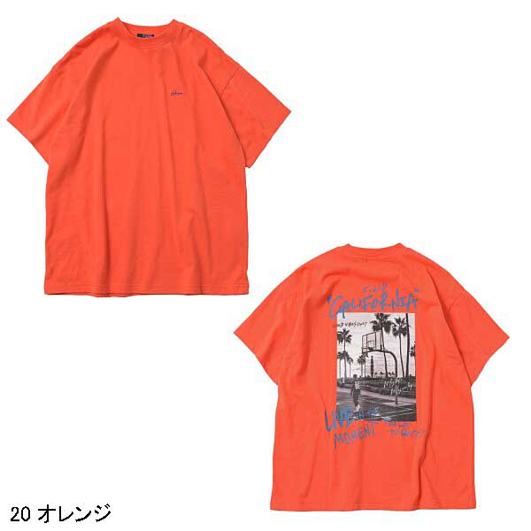 GLAZOS　グラゾス　【防汚加工】リゾートバックプリント半袖Tシャツ　140-170ｃｍ　2024...