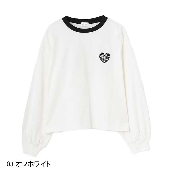 LOVETOXIC ラブトキシック lovetoxic ハートバイカラー長袖Tシャツ 140