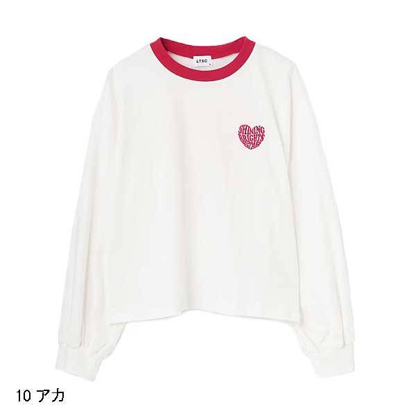 LOVETOXIC ラブトキシック lovetoxic ハートバイカラー長袖Tシャツ 140