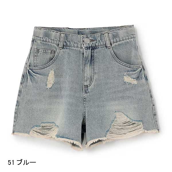 ◉Ab右1017 未使用保管品 SMFK ダメージ デニム ショートパンツ S LOVETOXIC SALE 20%OFF ラブトキシック lovetoxic 【LTXC】ダメージ
