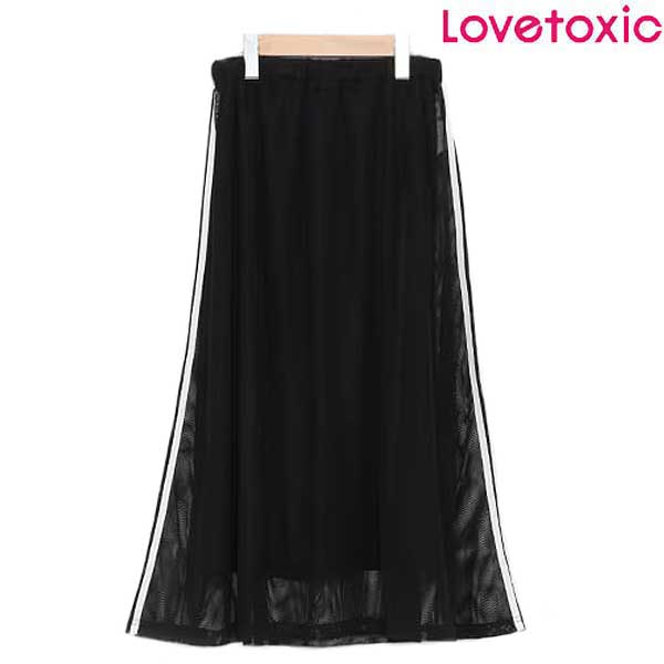 ラブトキシック　lovetoxic　【LTXC】ラインメッシュロングスカート　140-160cm　2...