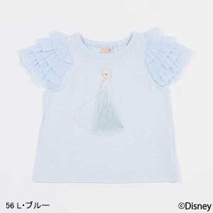 プティマイン　petit main　【Disney】チュール袖グラフィックT　80-130ｃｍ　20...