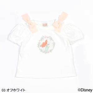 プティマイン　petit main　【Disney】2way肩リボンTシャツ　80-130ｃｍ　20...