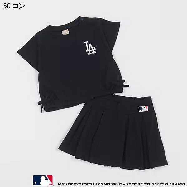 プティマイン　petit main　【MLB】カットスカートセットアップ　80-130ｃｍ　2024...