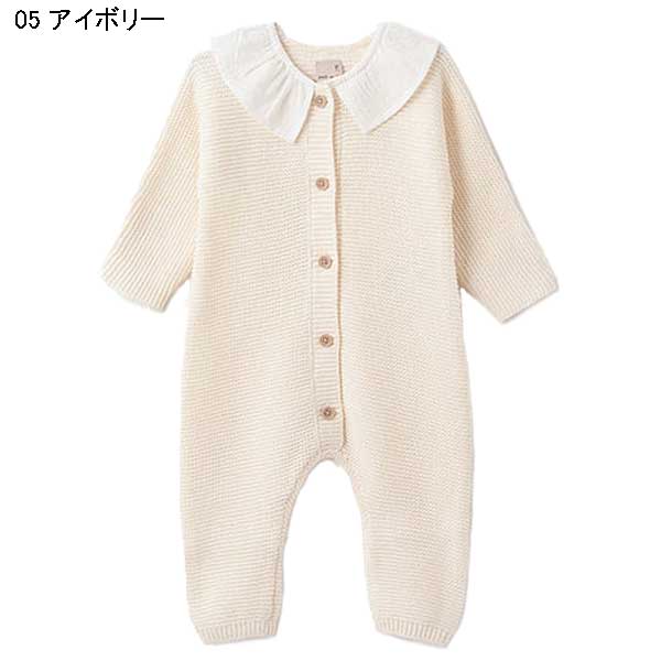 【ミニピン トイマン イタグレ ウィペット】クラシカルフリース カバーオール petit main プティマイン petit main フリル衿つきニット