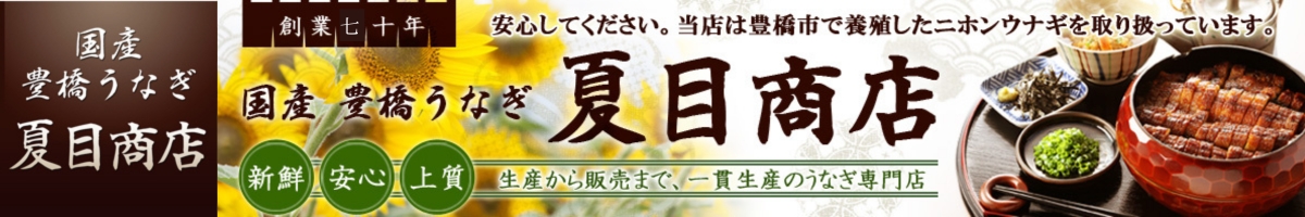 国産 豊橋うなぎ 夏目商店 ヘッダー画像