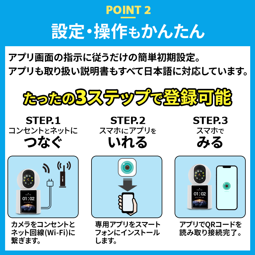 Hiseeu 見守りカメラ ペットカメラ ベビーモニター モニター付き 300万