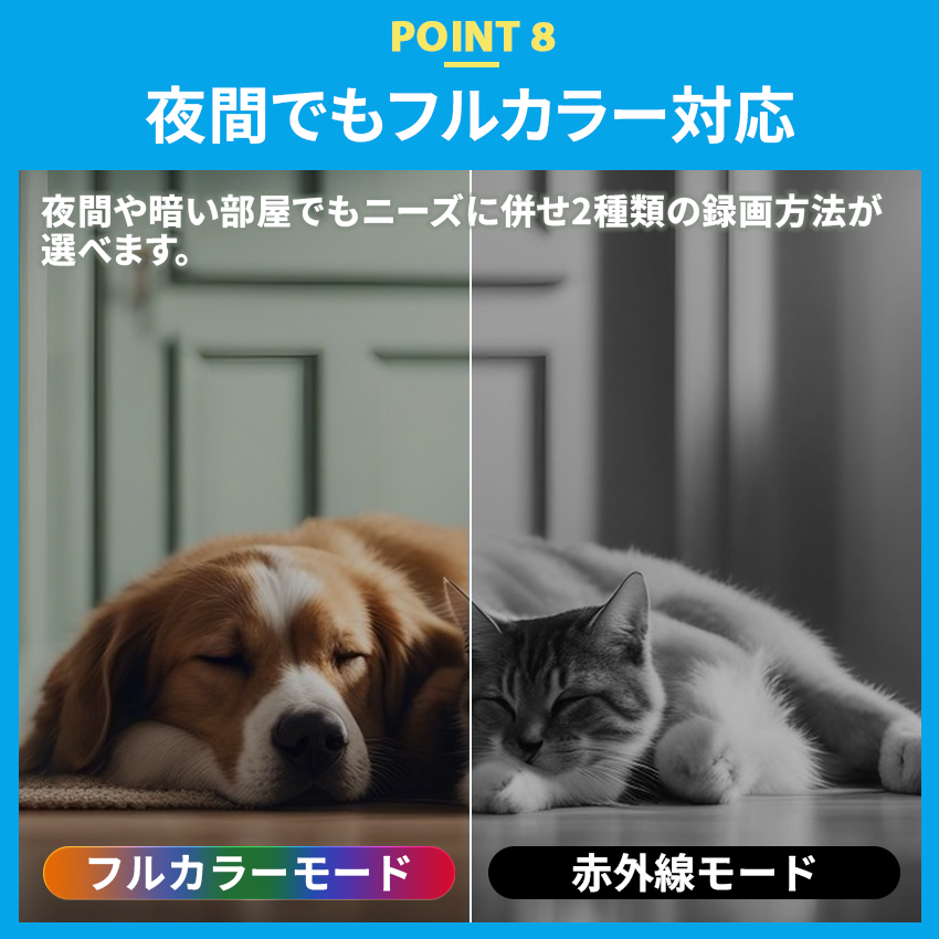 Hiseeu 見守りカメラ ペットカメラ ベビーモニター モニター付き 300万