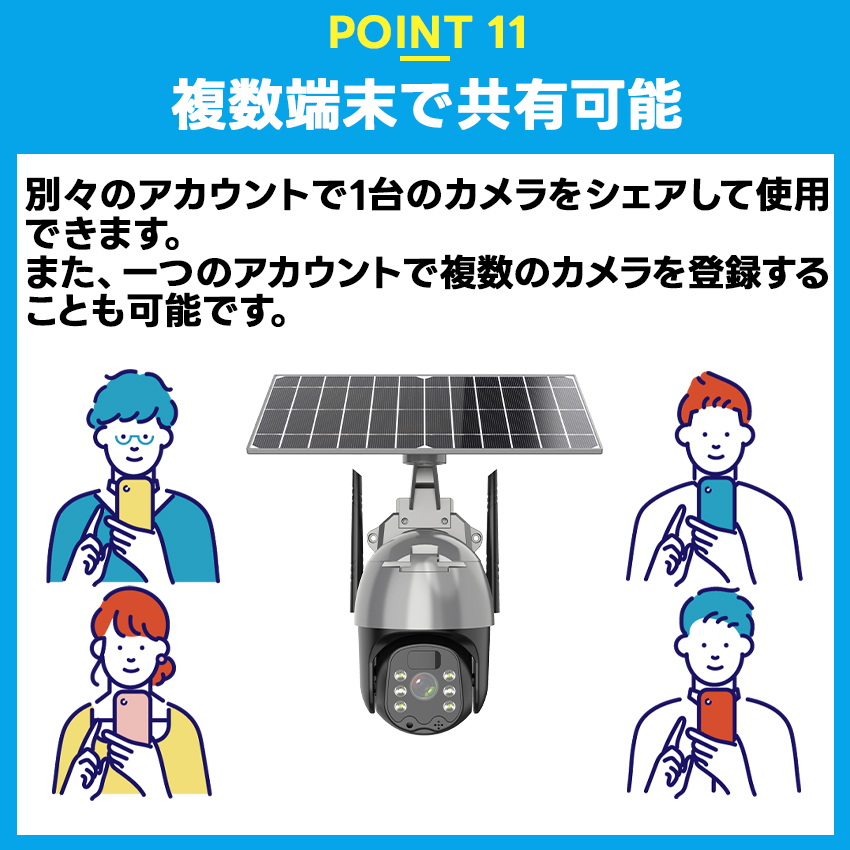 屋外ソーラー防犯カメラの商品詳細15