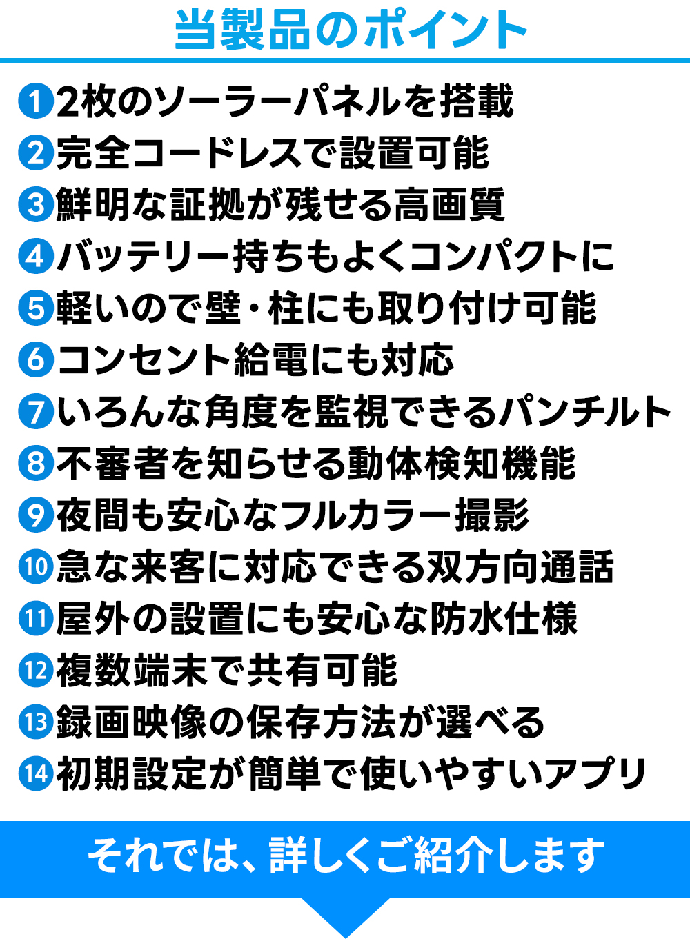 防犯カメラ屋外ソーラーの商品詳細4