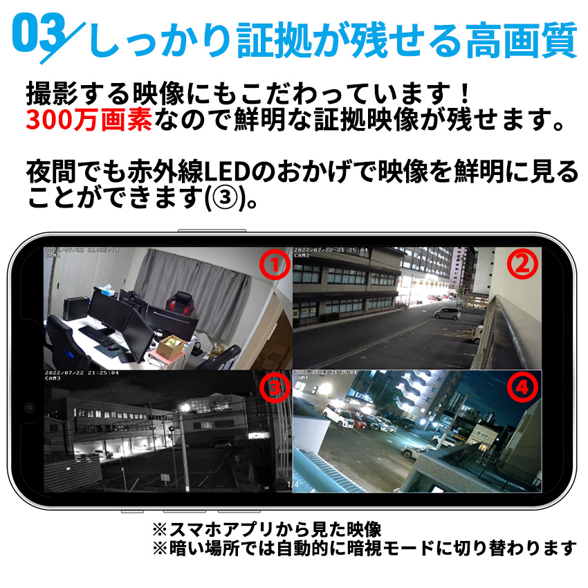 Hiseeu 防犯カメラ 屋外 家庭用 300万画素 ワイヤレス 300万画素 wifi