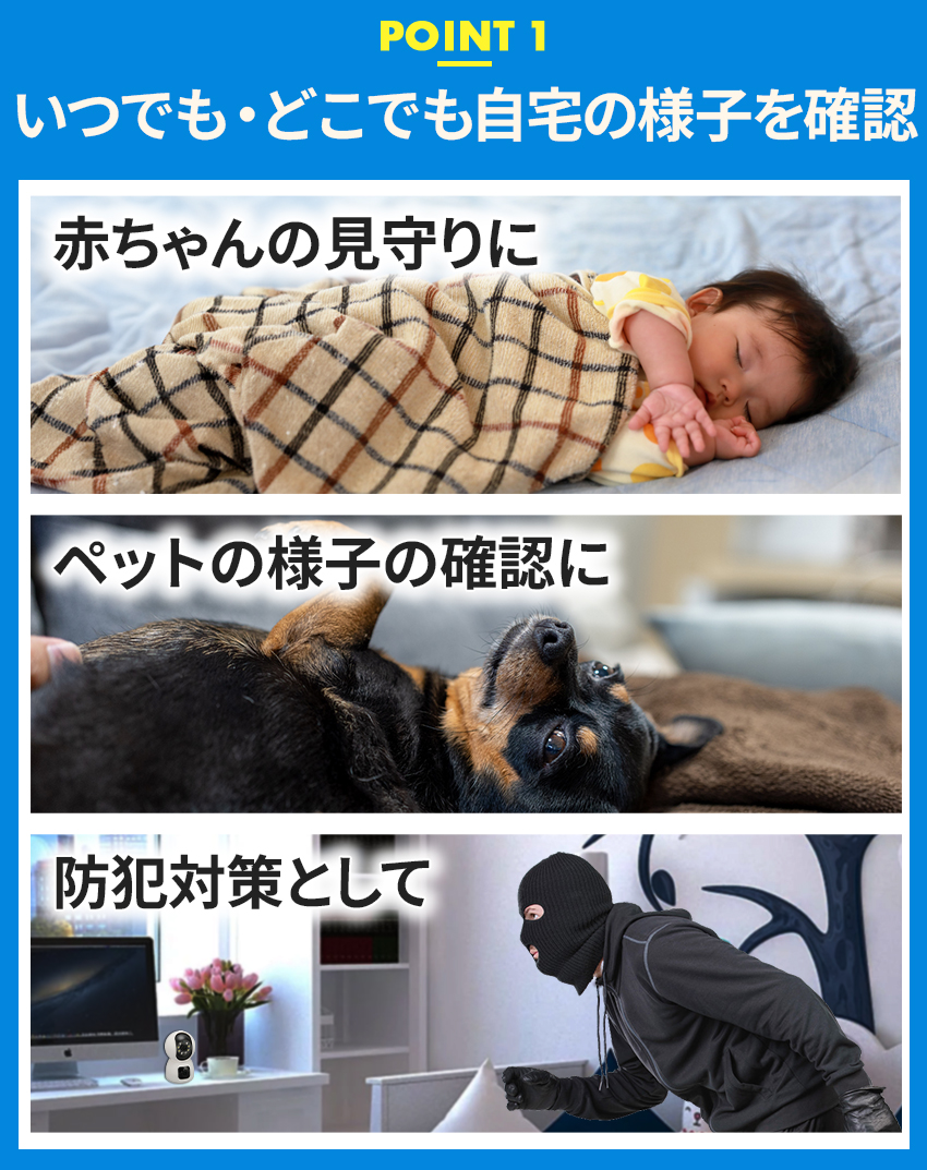 Hiseeu 見守りカメラ ペットカメラ ベビーモニター ダブルレンズ 400万