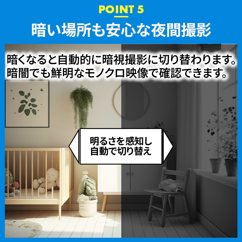 Hiseeu 見守りカメラ ペットカメラ ベビーモニター ダブルレンズ 400万