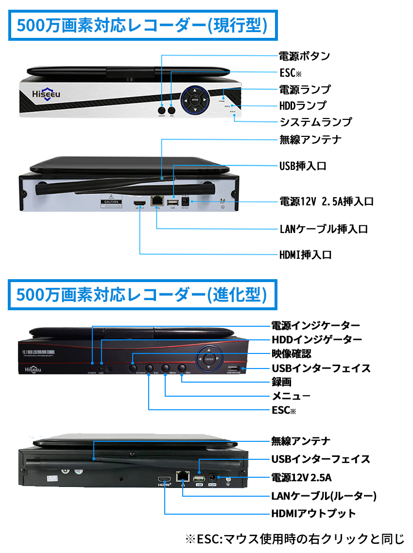 防犯カメラ 屋外 家庭用 ワイヤレス 500万画素 300万画素 wifi 4台 