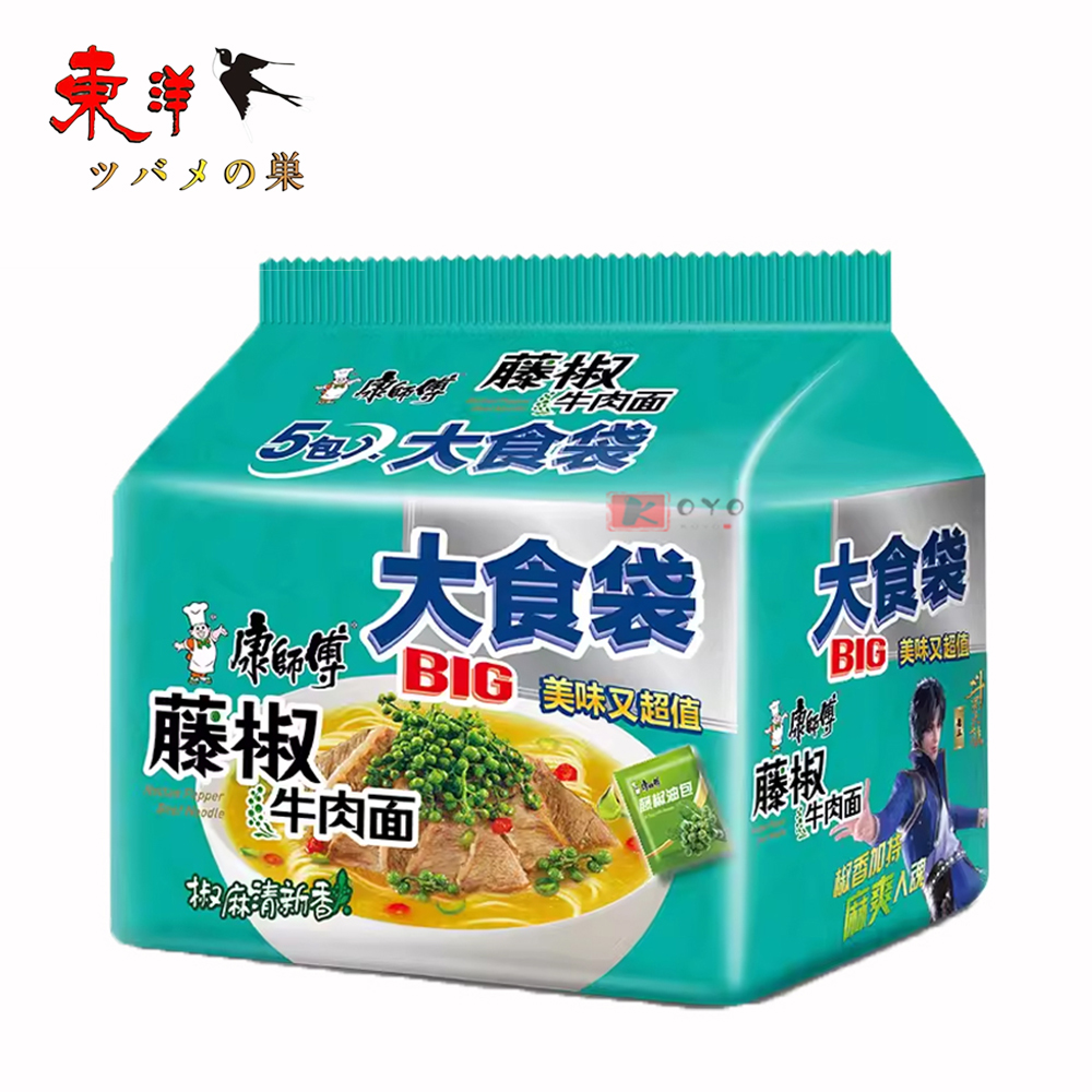 Yahoo! Yahoo!ショッピング(ヤフー ショッピング)康師傅藤椒牛肉面5食入【1点】方便麺 泡麺 麻辣味 中華麺 インスタントラーメン 即食麺 5食入x1点