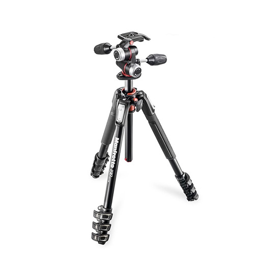 Manfrotto 190プロアルミニウム三脚4段 +RC2付3ウェイ雲台キット MK190XPRO4-3W