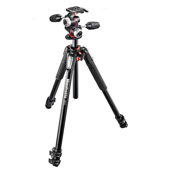 055シリーズ Manfrotto 055プロアルミニウム三脚3段+RC2付き3ウェイ雲