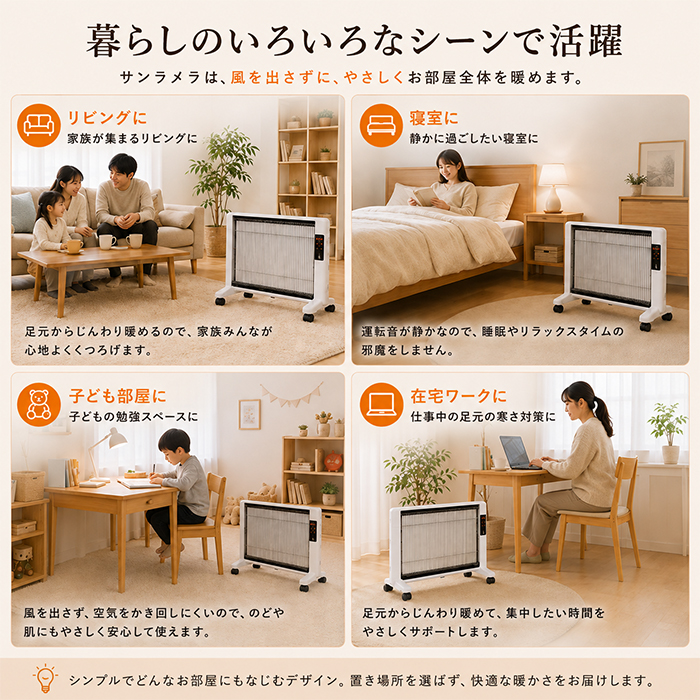 遠赤外線輻射式暖房器 サンラメラ1200Ｗ型