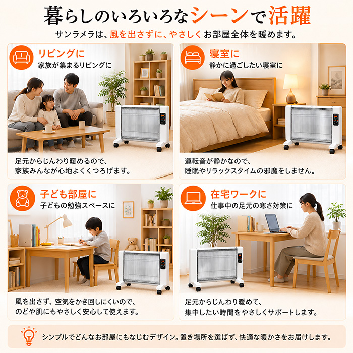 遠赤外線輻射式暖房器 サンラメラ600Ｗ型