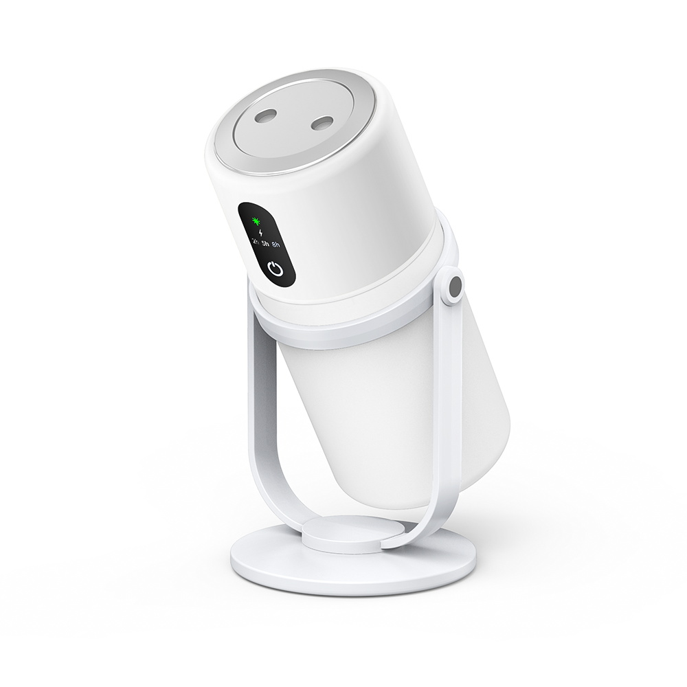 タイマー付きの小型おしゃれなコードレス超音波式加湿器 クーポンで2,278円！／2026新モデル 木目調 加湿器 超音波式 充電式