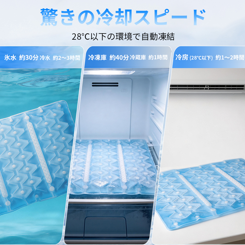 冷却マット 2枚入り ひんやりマット 接触冷感 氷枕 アイス枕 冷却マット 大人/子供用 クールマット 繰り返し使用可能 冷却グッズ 保冷剤不要 暑さ対策グッズ 関連画像5