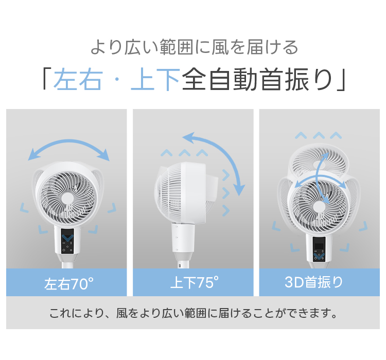 2026最新作 サーキュレーター 扇風機 DCモーター 3D首振り 風量6段階
