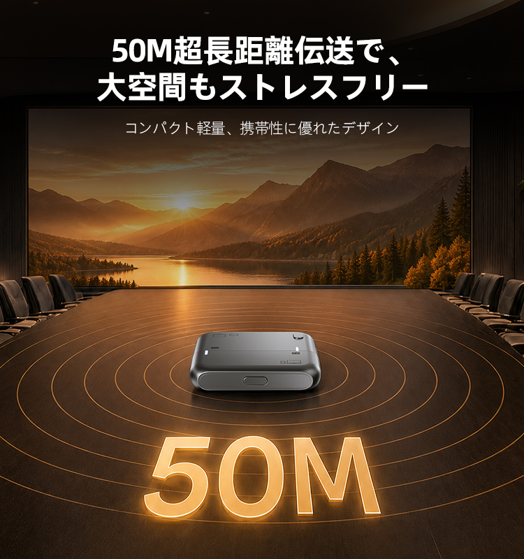 2026新登場 ワイヤレスhdmi 無線送受信機セット 最大50m無線伝送 1080P/5G超低遅延 音画同期 ミラー&拡張モード搭載 Type-C充電 WIFI&設定不要 関連画像3