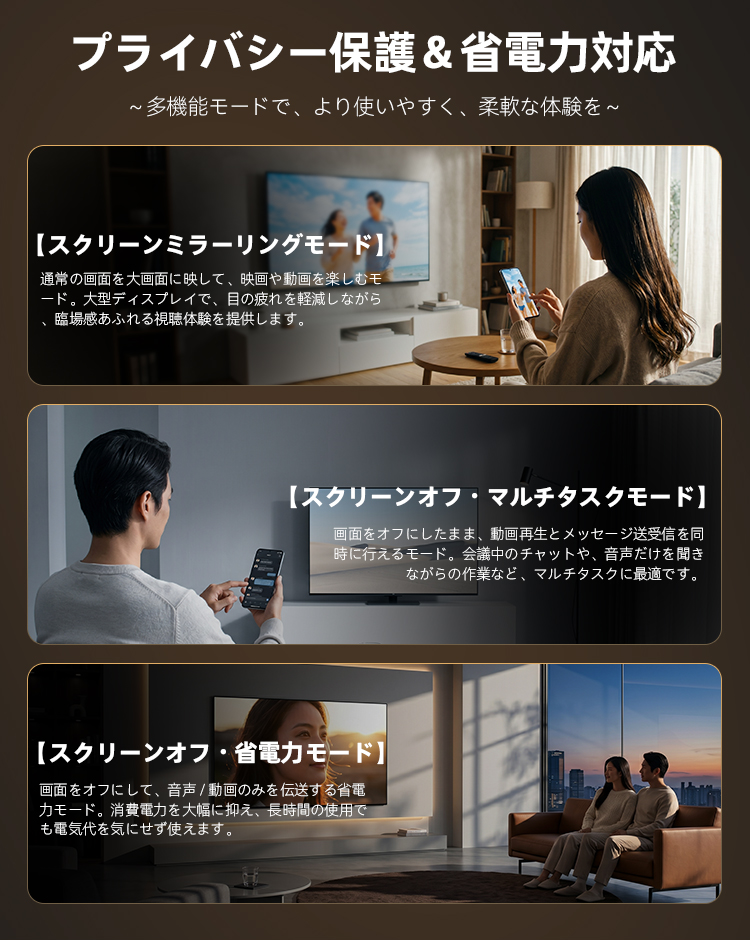 2026新登場 ワイヤレスhdmi 無線送受信機セット 最大50m無線伝送 1080P/5G超低遅延 音画同期 ミラー&拡張モード搭載 Type-C充電 WIFI&設定不要 関連画像5