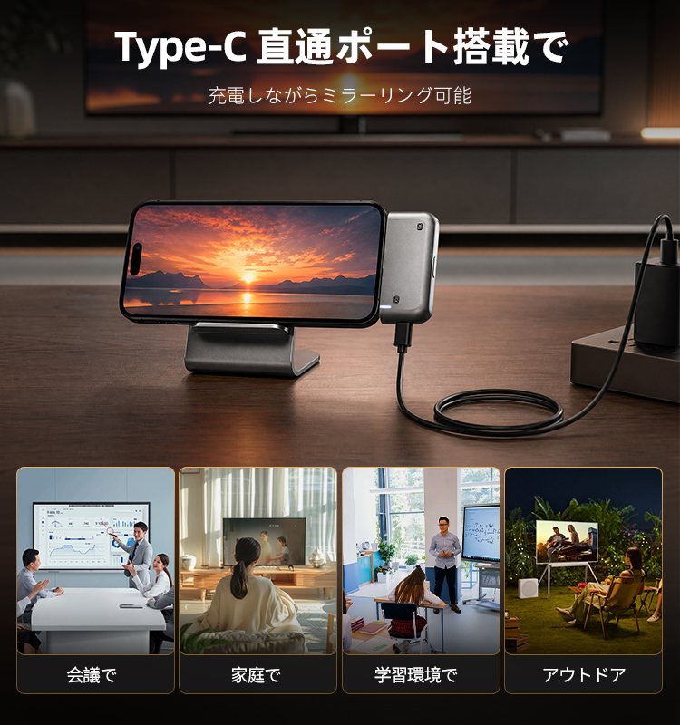 ワイヤレスhdmi 無線 最大50m無線伝送 1080P/2.4G/5G超低遅延 2026新登場 ワイヤレスhdmi 無線送受信機セット 最大50m無線伝送 1080P