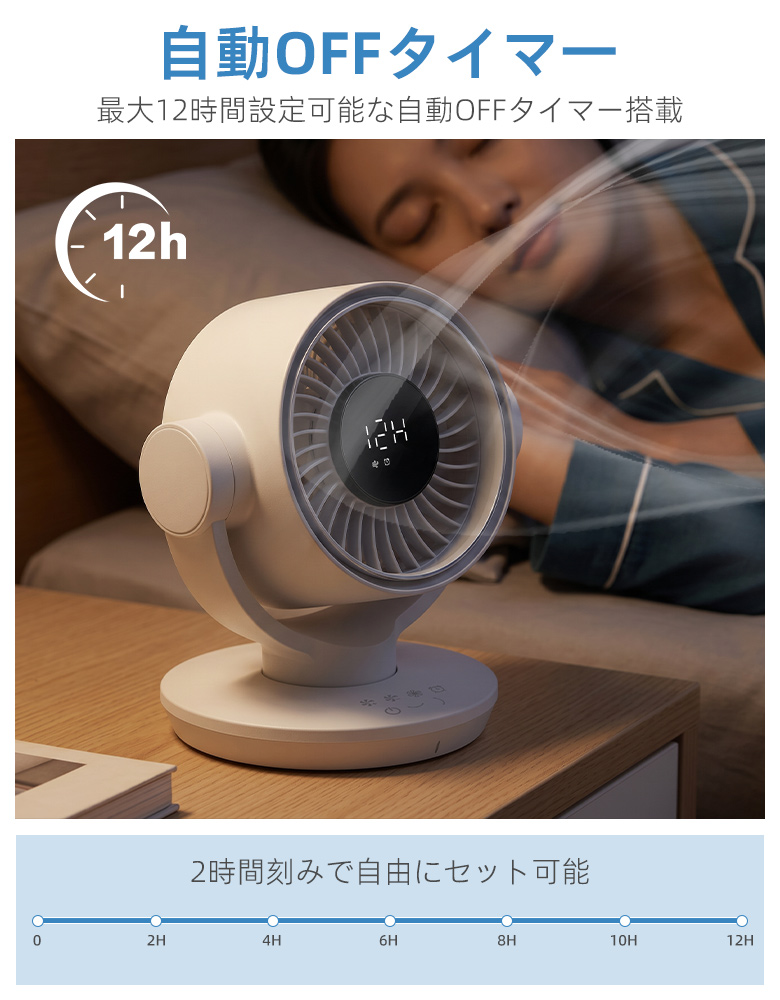 2026最新作 サーキュレーター dcモーター 扇風機 卓上扇風機 6段階 360