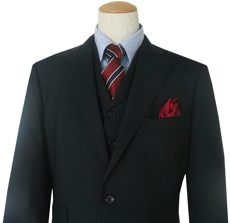 春夏秋 3ピーススーツ ネイビースーツ メンズ 濃紺無地 5488 TheoDore