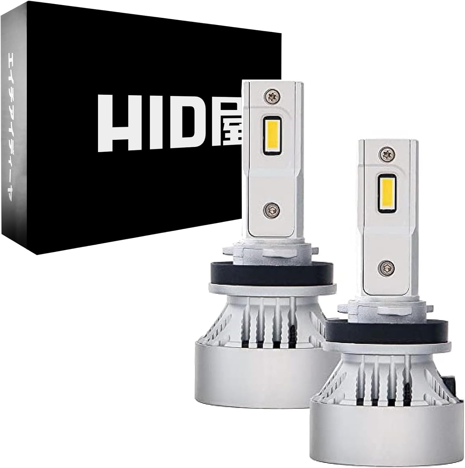 HID屋 H4 H11 LED バルブ 60W HID級の明るさ 49600cd(カンデラ) ヘッドライト フォグ Mシリーズ H1 H3 H7 H8  H16 H10 HB3 HB4 H19 PSX26W 爆光 6500k 車検対応