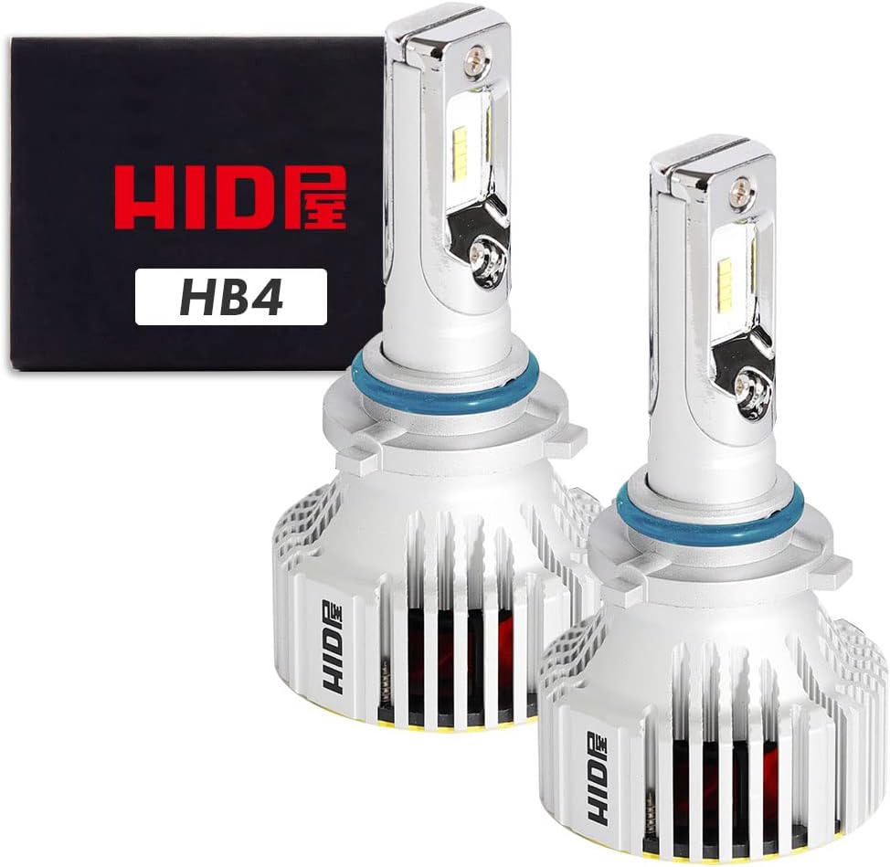 HID屋 HB4 32000cd LED ヘッドライト 爆光 6500k 車検対応 12V 24V ホワイト ドライバー内蔵 簡単取付 iシ