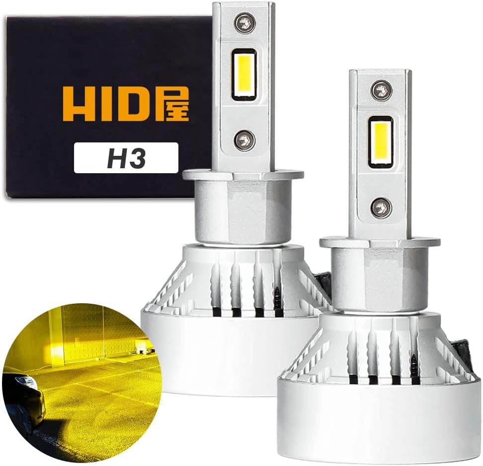 HID屋 H4 H11 LED フォグ イエロー Mシリーズ 10400lm 車検対応