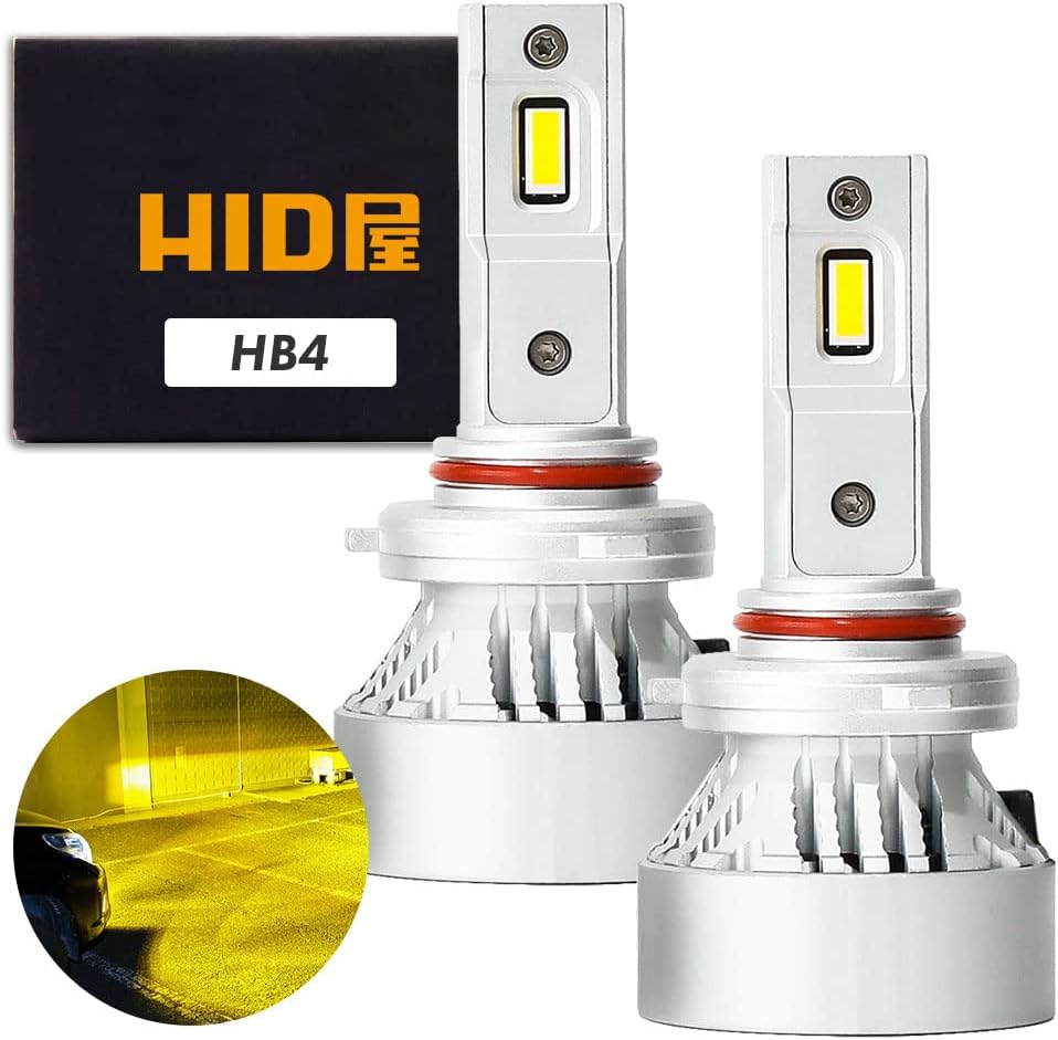 HID屋 H4 H11 LED フォグ イエロー Mシリーズ 10400lm 車検対応