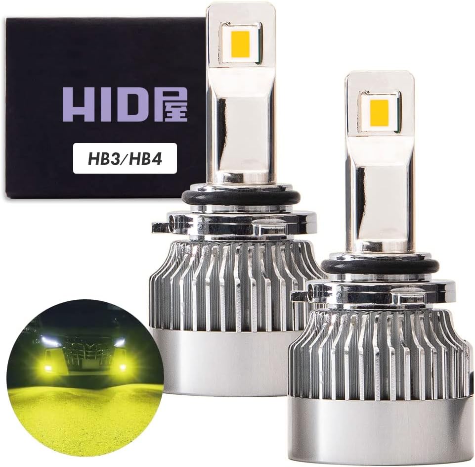 HID屋 H8 H11 H16 LED Qシリーズ フォグランプ イエロー 13900lm HB4 