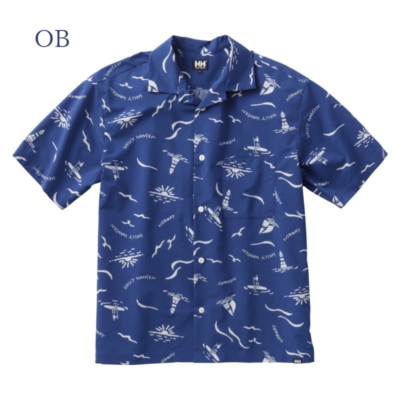 HELLY HANSEN S/S Marine Aloha Shirt HE41841 ショートスリーブマリン 