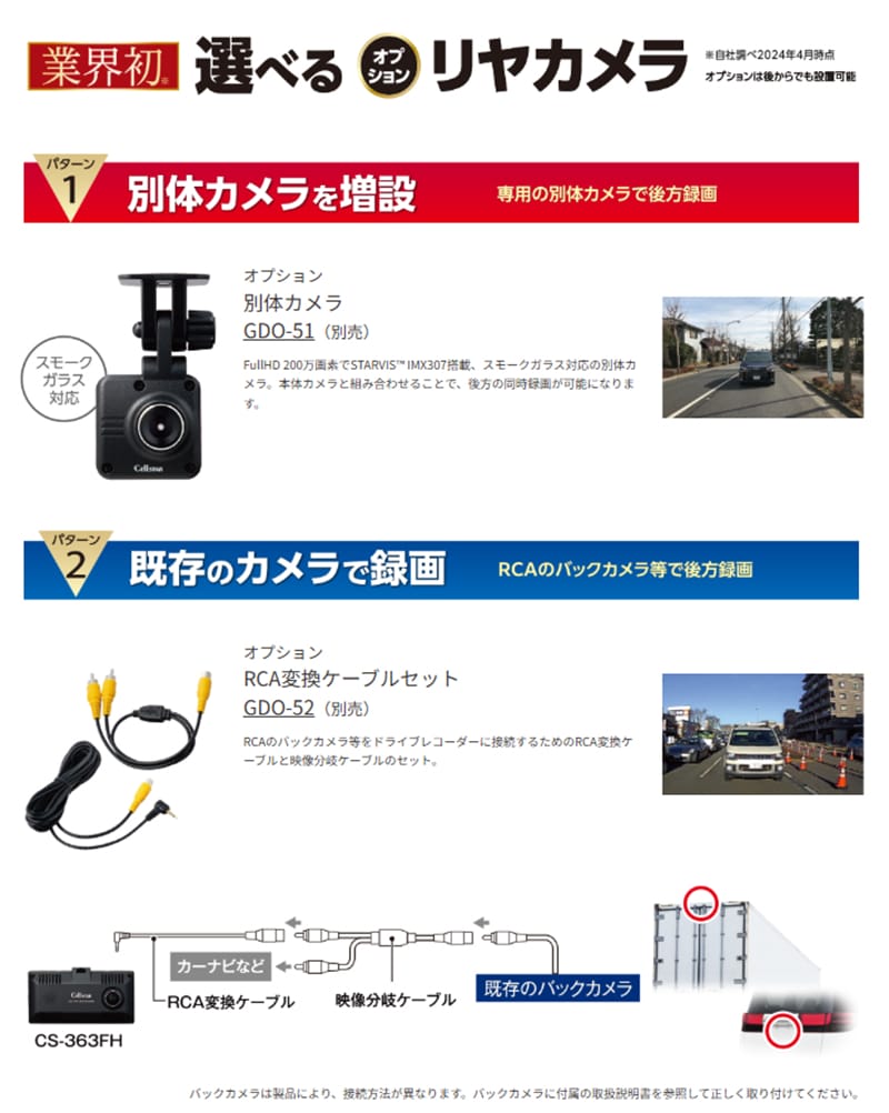 CELLSTAR（セルスター） CS-363FH 360° ドライブレコーダー 前方180° +