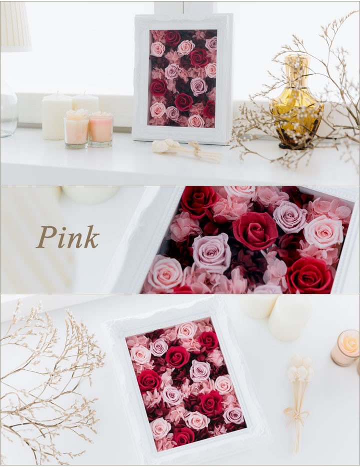 ブリザードフラワー　ボックス　アレンジ 最安値に挑戦】プリザーブドフラワー 3wayボックス 高級 ボックス