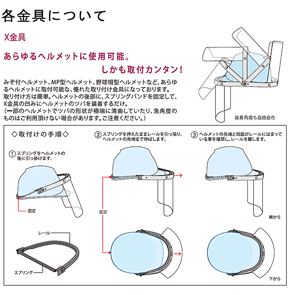 X金具について