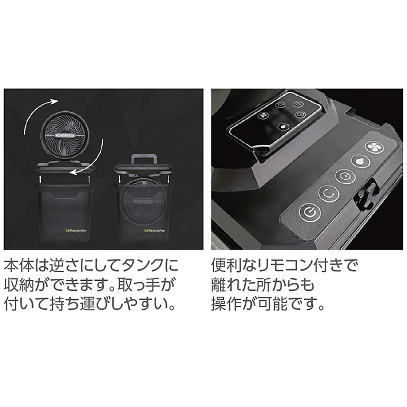 ✿SNSで話題沸騰中！持ち運べる便利！エア冷却ミストファン ポータブルミストファン Air Revolution (414151) ミスト付扇風機