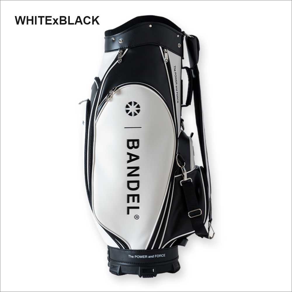 BANDEL Golf / バンデル キャディバッグ クロコ型押し 金x黒