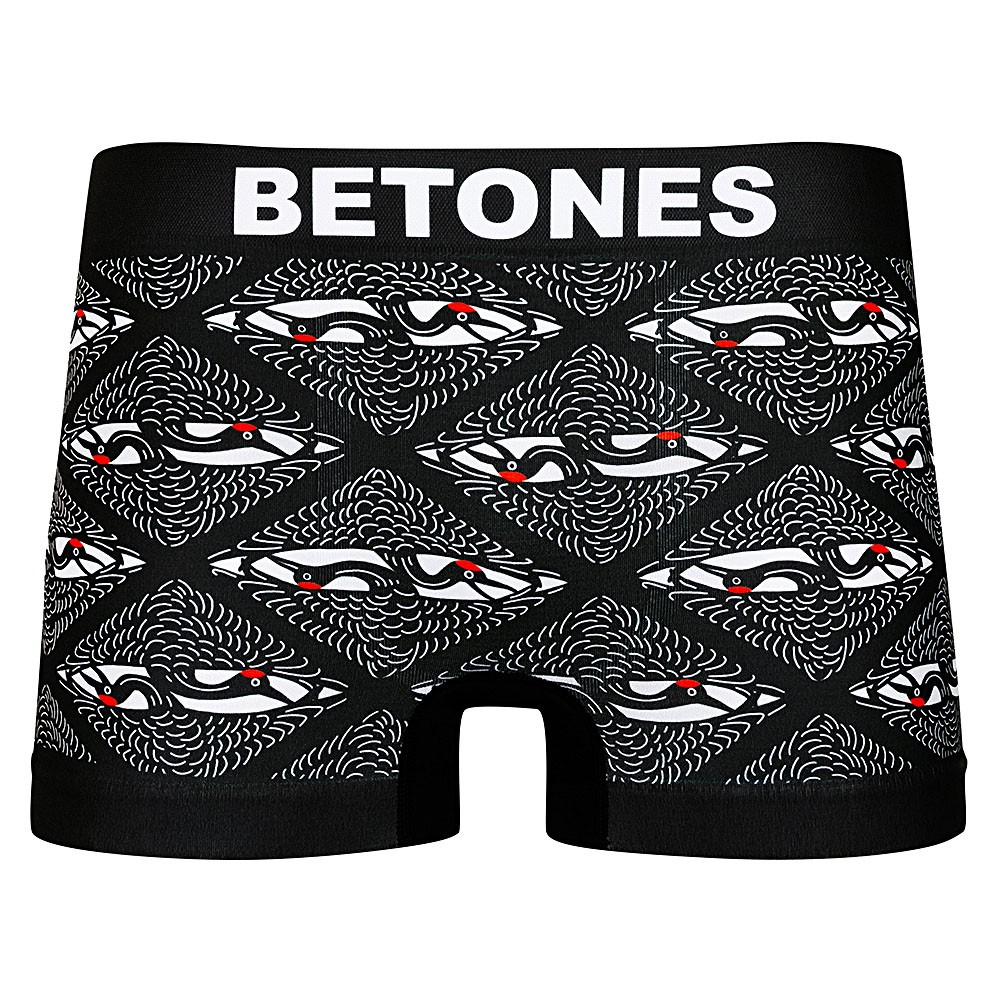Betones ボクサーパンツ Wa Wa001 Black ブラック 予約販売品 和 模様 柄 黒 鶴