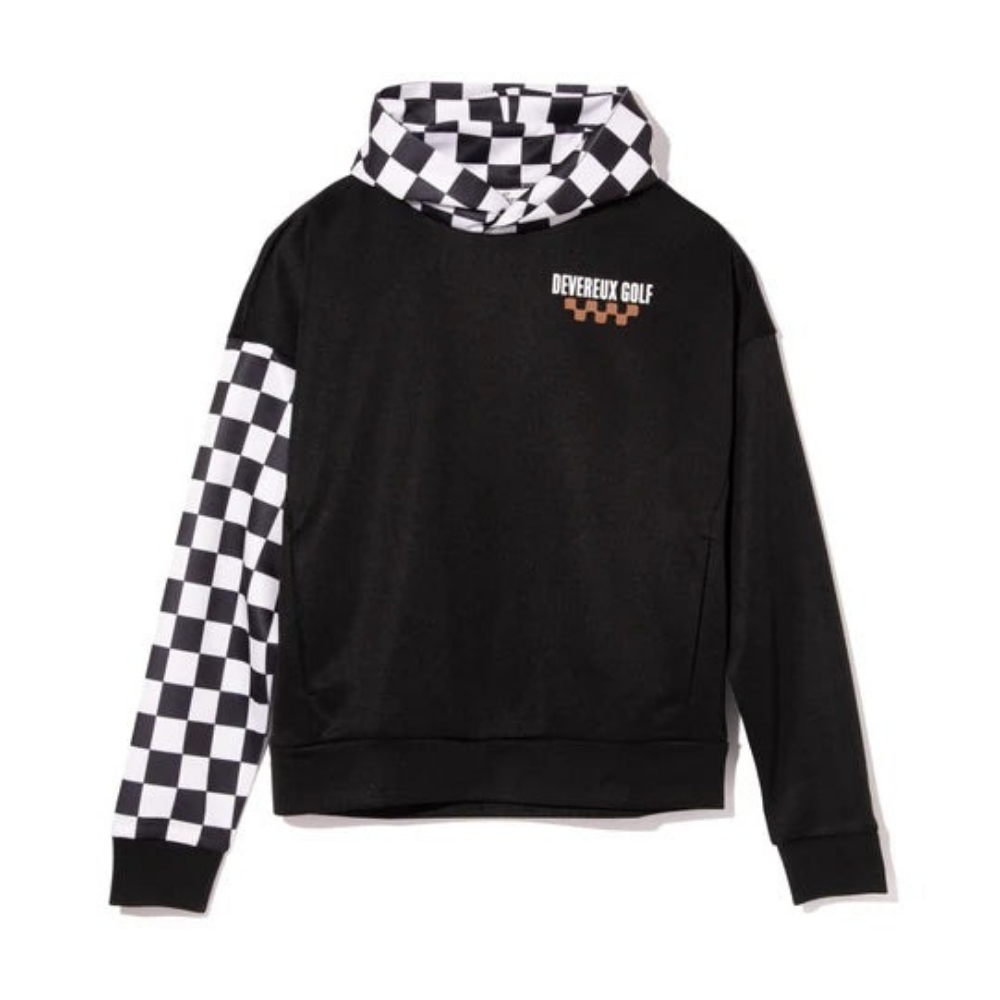 DEVEREUX GOLF デバローゴルフ WOMEN The Major チェッカーフーディー 763572076 パーカー ゴルフ ブラック ゴルフウェア レディース ウィメンズ | DEVEREUX GOLF | 01