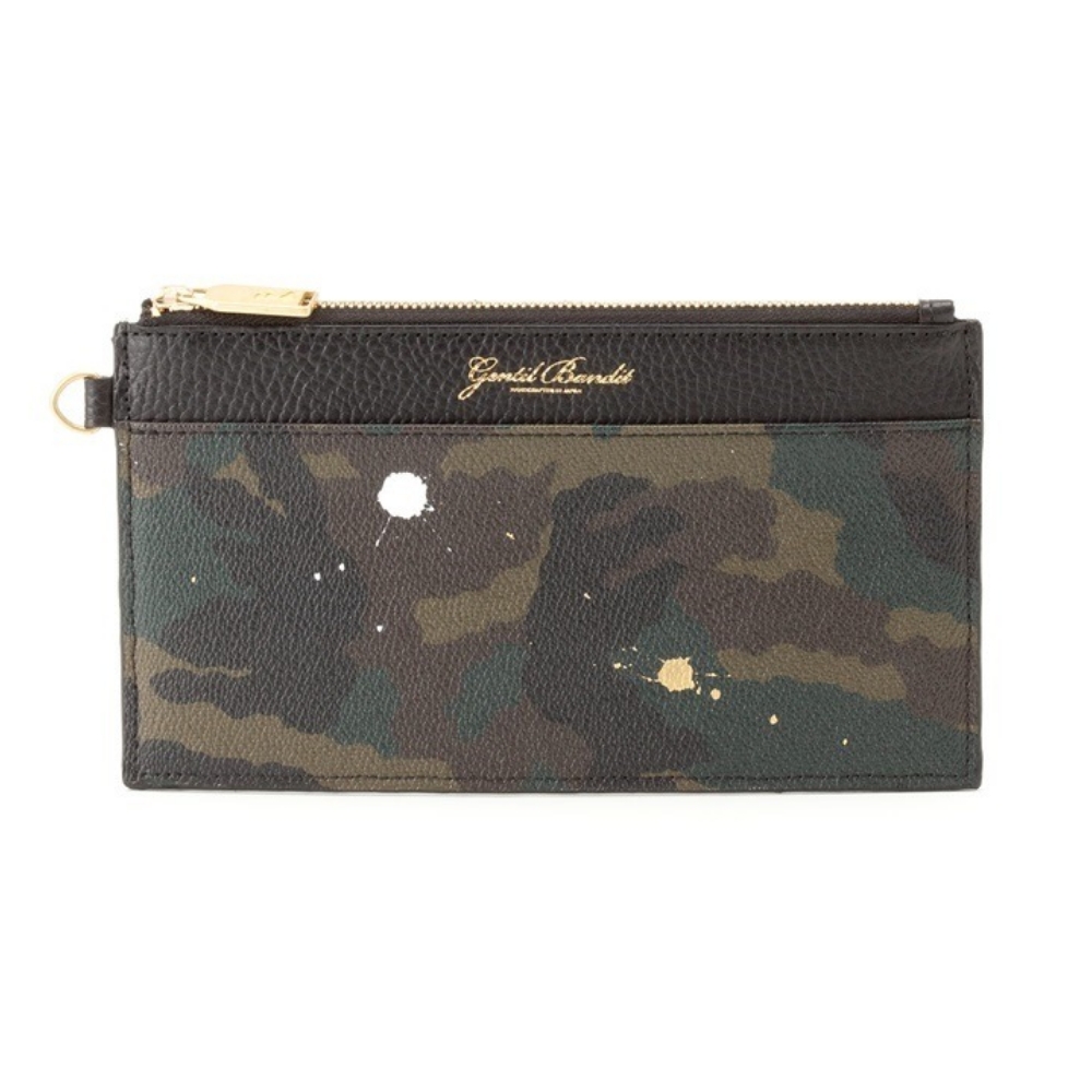 GENTIL BANDIT ブラックカモ　長財布 箱付き GENTIL BANDIT ジャンティバンティ スリムロングウォレット 長材布