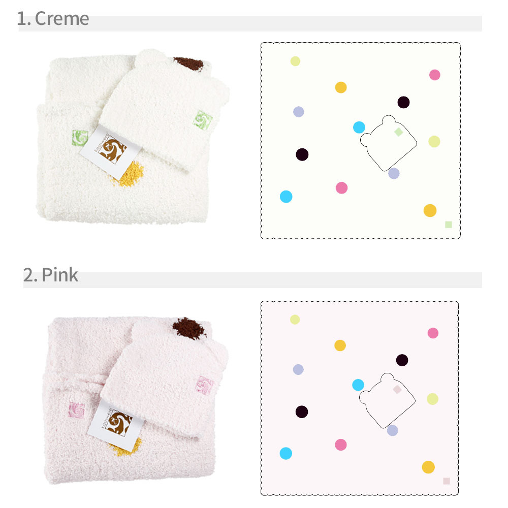 kashwere カシウエア ポルカドット くま耳帽子 BABY BABY BLANKET ＆ CAP ベビーブランケット アンド キャップセット  赤ちゃん ベビー 子ども もこもこ ふわふわ